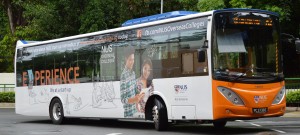 universitetscampus med egen busslinje